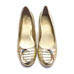 Aj Valenci Bisou Gold Ballet Pump